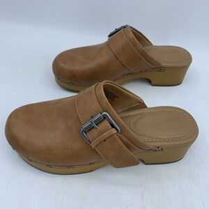 Universal Thread Womens 7.5 Chunky Mule Clog Platform Shoe Buckle Boho Hippie